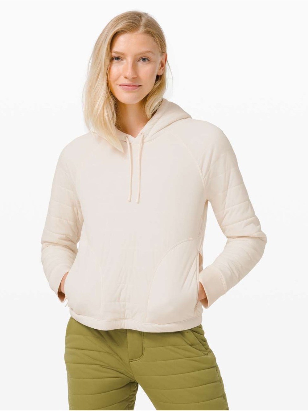 Lululemon Dynamic Movement Hoodie Light Ivory Size 6